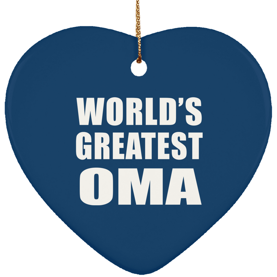 World's Greatest Oma - Heart Ornament