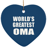 World's Greatest Oma - Heart Ornament