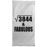 62nd Birthday Square Root of 3844 & Fabulous - Hand Towel
