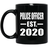 Police Officer Established EST. 2020 - 11oz Coffee Mug Black