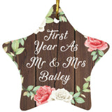 First Year As Mr & Mrs Bailey - Star Ornament A