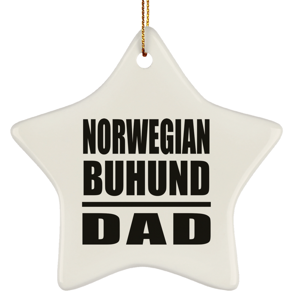 Norwegian Buhund Dad - Star Ornament