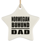Norwegian Buhund Dad - Star Ornament