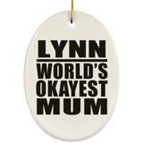 Lynn World's Okayest Mum - Oval Ornament