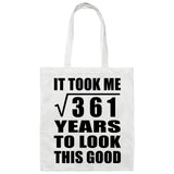 19th Birthday Took Square Root of 361 Years To Look Good - Tote Bag White
