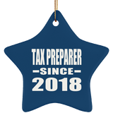 Tax Preparer Since 2018 - Star Ornament