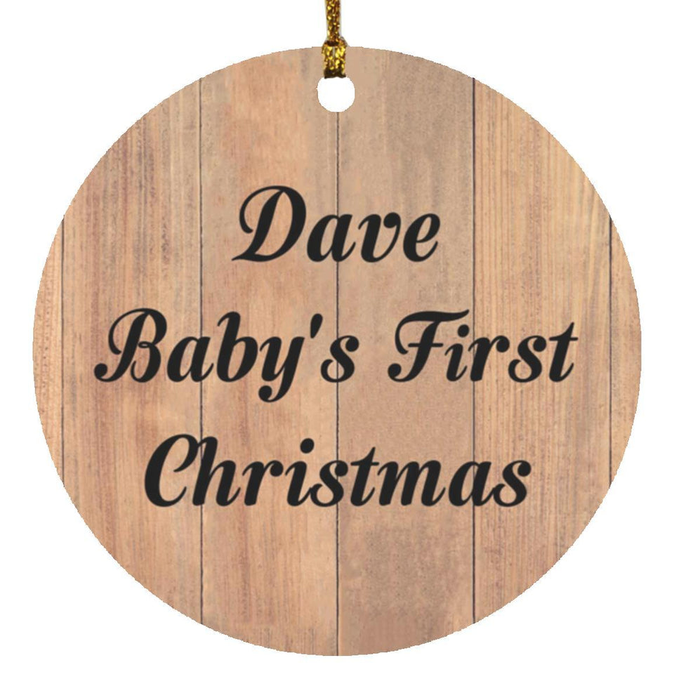 Dave Baby's First Christmas - Circle Ornament C