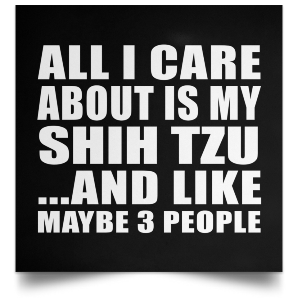 All I Care About Is My Shih Tzu - Poster Square