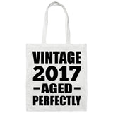 7th Birthday Vintage 2017 Aged Perfectly - Tote Bag White