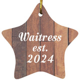 Waitress Established Est. 2024 - Star Ornament E