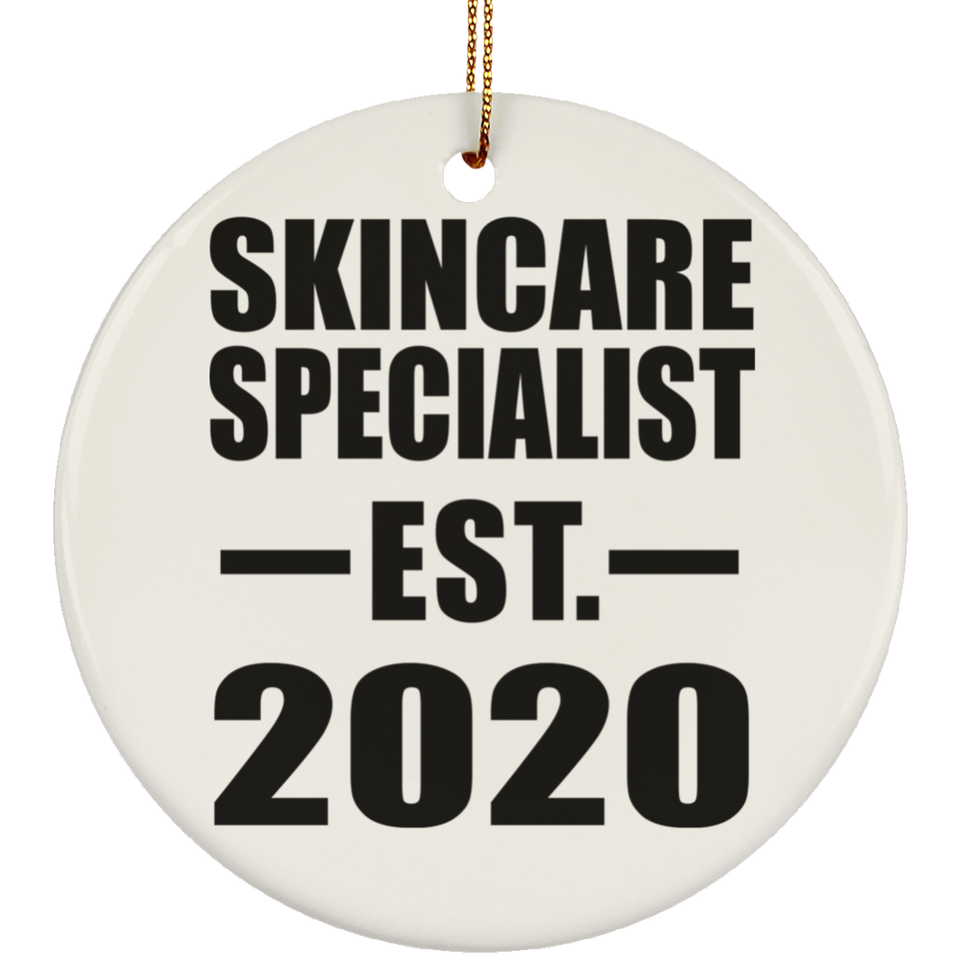 Skincare Specialist Established EST. 2020 - Circle Ornament