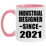 Industrial Designer Since 2021 - 11oz Accent Mug Pink