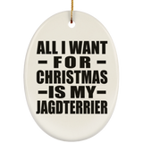 All I Want For Christmas Is My Jagdterrier - Oval Ornament