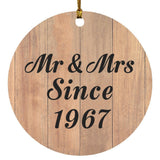 57th Anniversary Mr & Mrs Since 1967 - Circle Ornament C