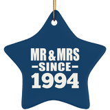 30th Anniversary Mr & Mrs Since 1994 - Star Ornament