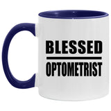 Blessed Optometrist - 11oz Accent Mug Purple