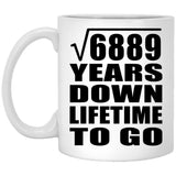 83rd Anniversary Square Root of 6889 Years Lifetime To Go - 11oz Coffee Mug