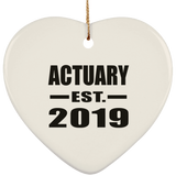 Actuary Established EST. 2019 - Heart Ornament