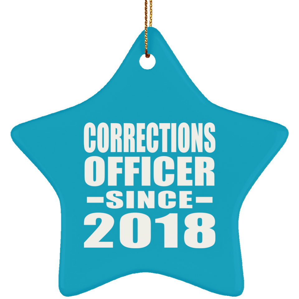 Corrections Officer Since 2018 - Star Ornament