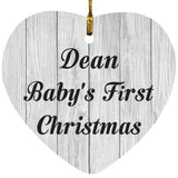 Dean Baby's First Christmas - Heart Ornament F