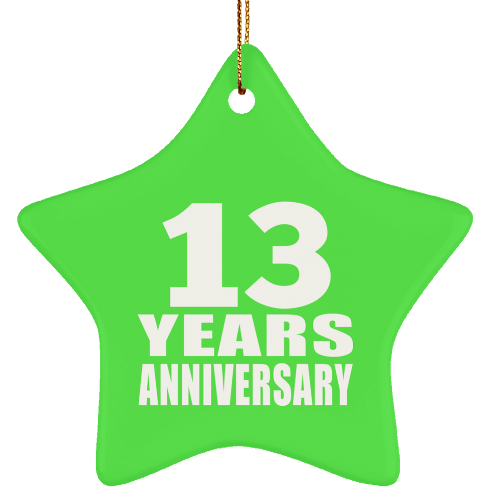 13th Anniversary 13 Years - Star Ornament