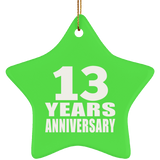 13th Anniversary 13 Years - Star Ornament