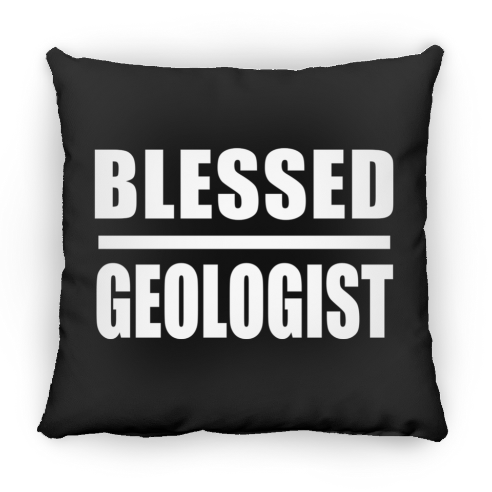 Blessed Geologist - Throw Pillow Black