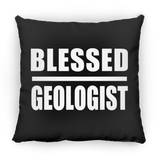 Blessed Geologist - Throw Pillow Black
