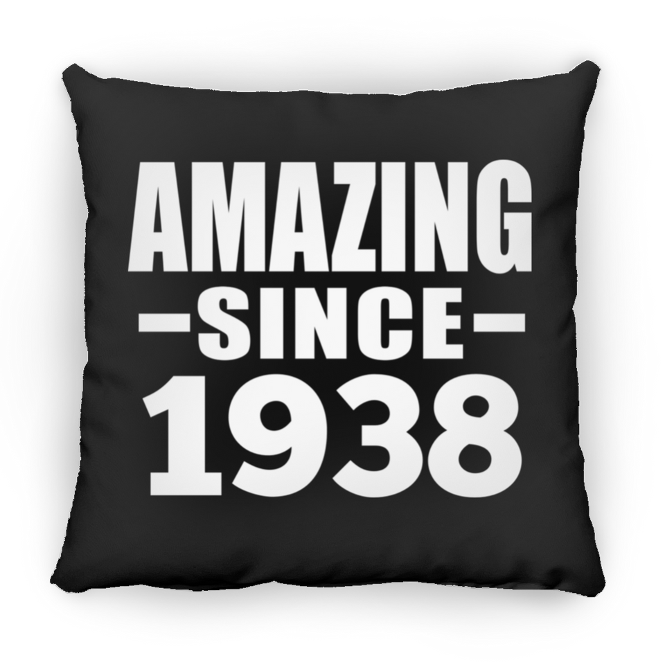 86th Birthday Amazing Since 1938 - Throw Pillow Black