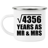 66th Anniversary Square Root of 4356 Years As Mr & Mrs - 12oz Camping Mug
