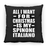 All I Want For Christmas Is My Spinone Italiano - Throw Pillow Black