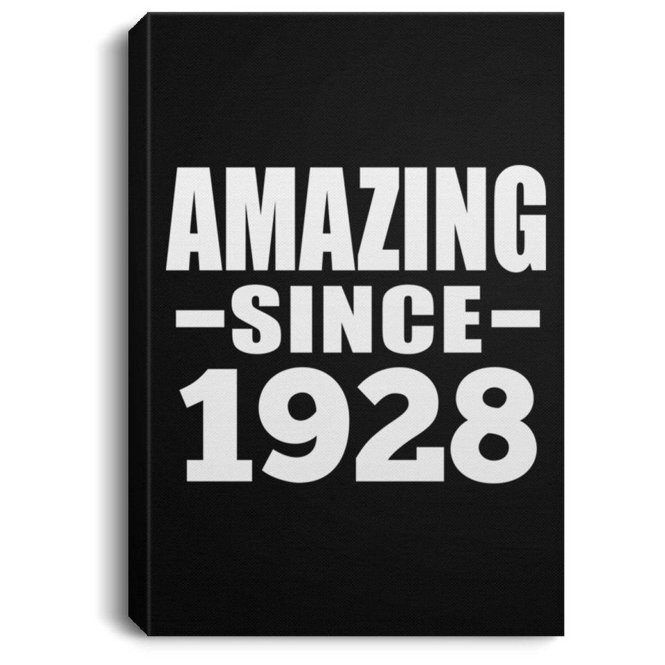 96th Birthday Amazing Since 1928 - Canvas Portrait