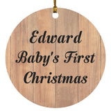 Edward Baby's First Christmas - Circle Ornament C