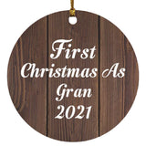 First Christmas As Gran 2021 - Circle Ornament D