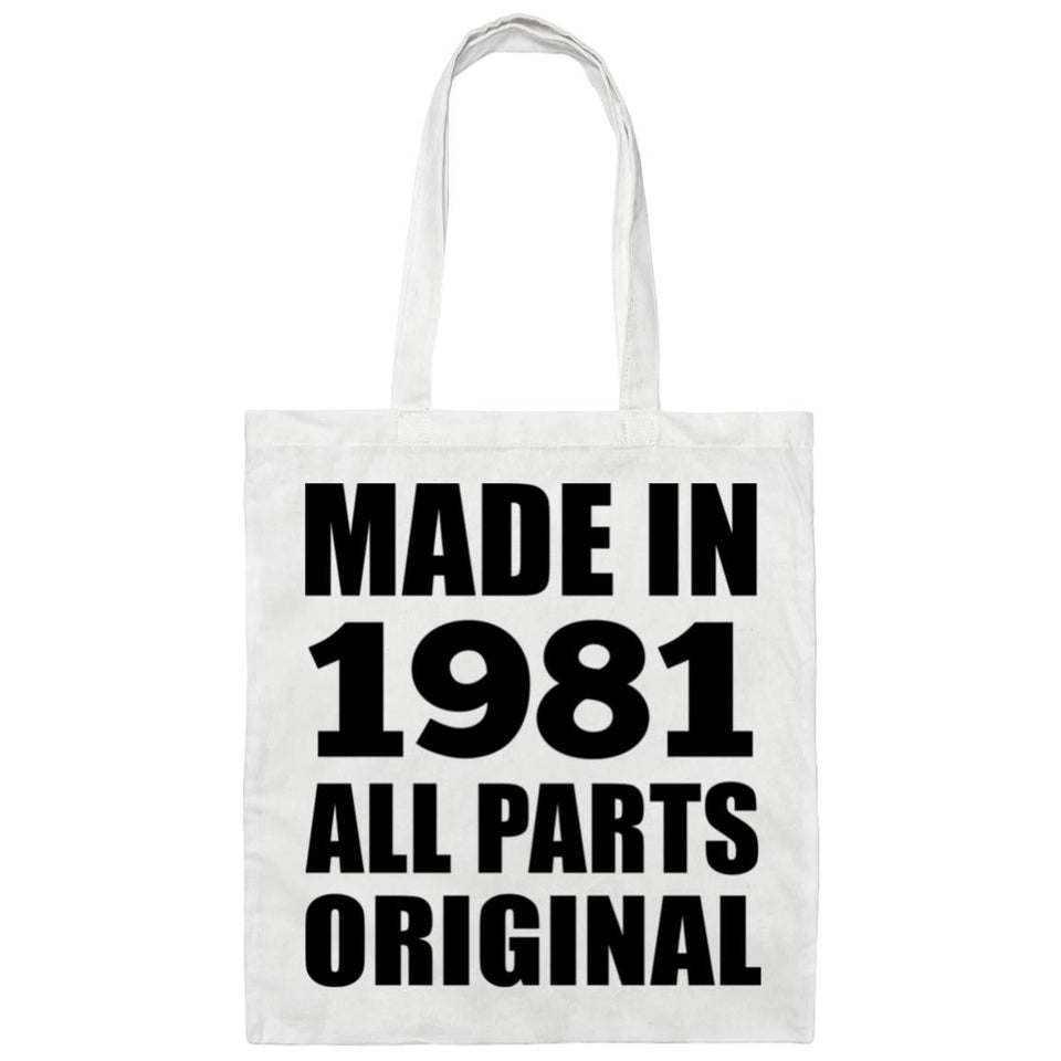 43rd Birthday Made in 1981 All Parts Original - Tote Bag White