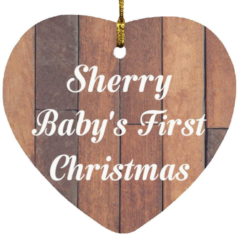 Sherry Baby's First Christmas - Heart Ornament E