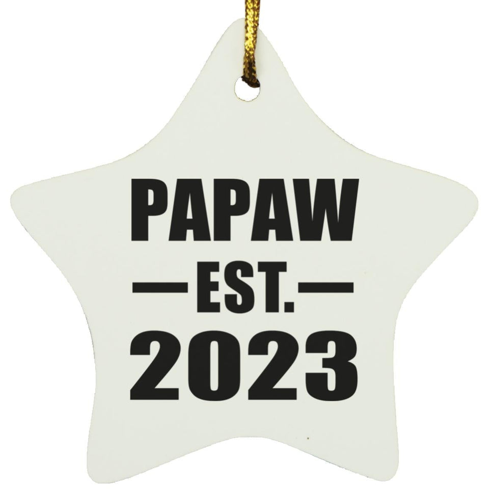 Papaw Established EST. 2023 - Star Ornament