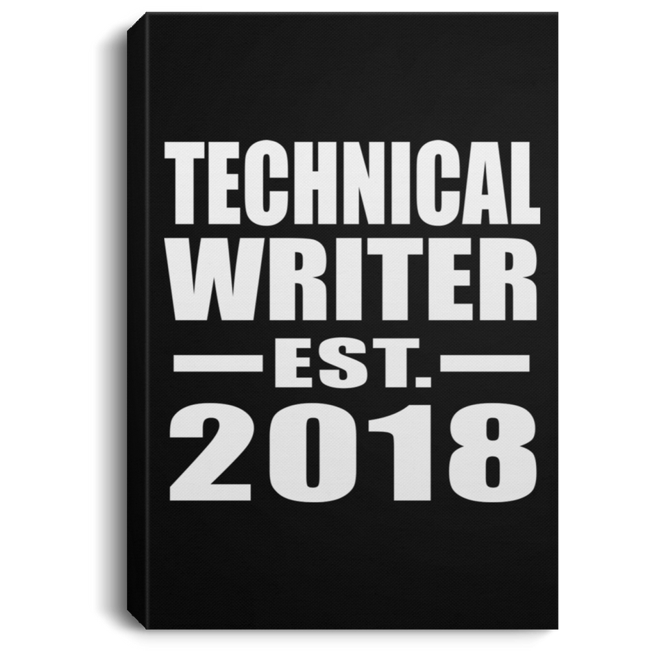 Technical Writer Established EST. 2018 - Canvas Portrait