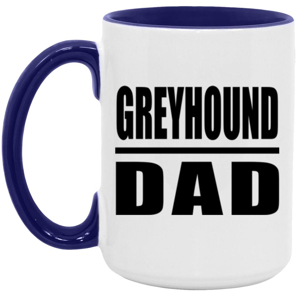 Greyhound Dad - 15oz Accent Mug Purple