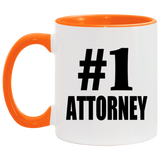 Number One #1 Attorney - 11oz Accent Mug Orange