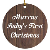 Marcus Baby's First Christmas - Circle Ornament D