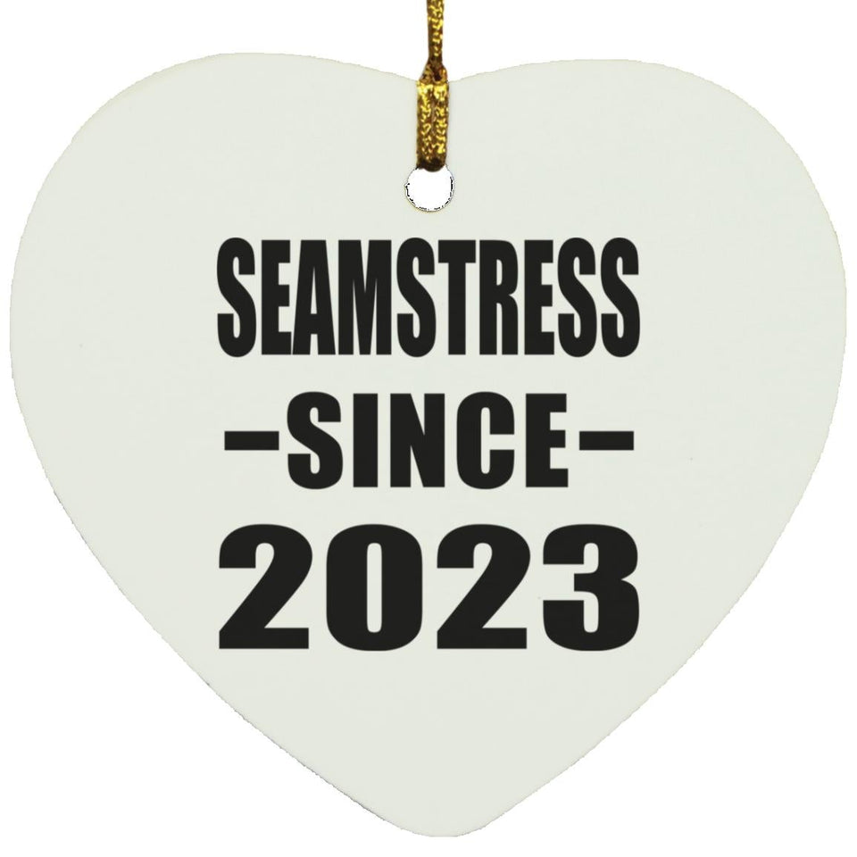 Seamstress Since 2023 - Heart Ornament