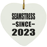 Seamstress Since 2023 - Heart Ornament
