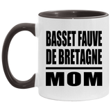 Basset Fauve De Bretagne Mom - 11oz Accent Mug Black