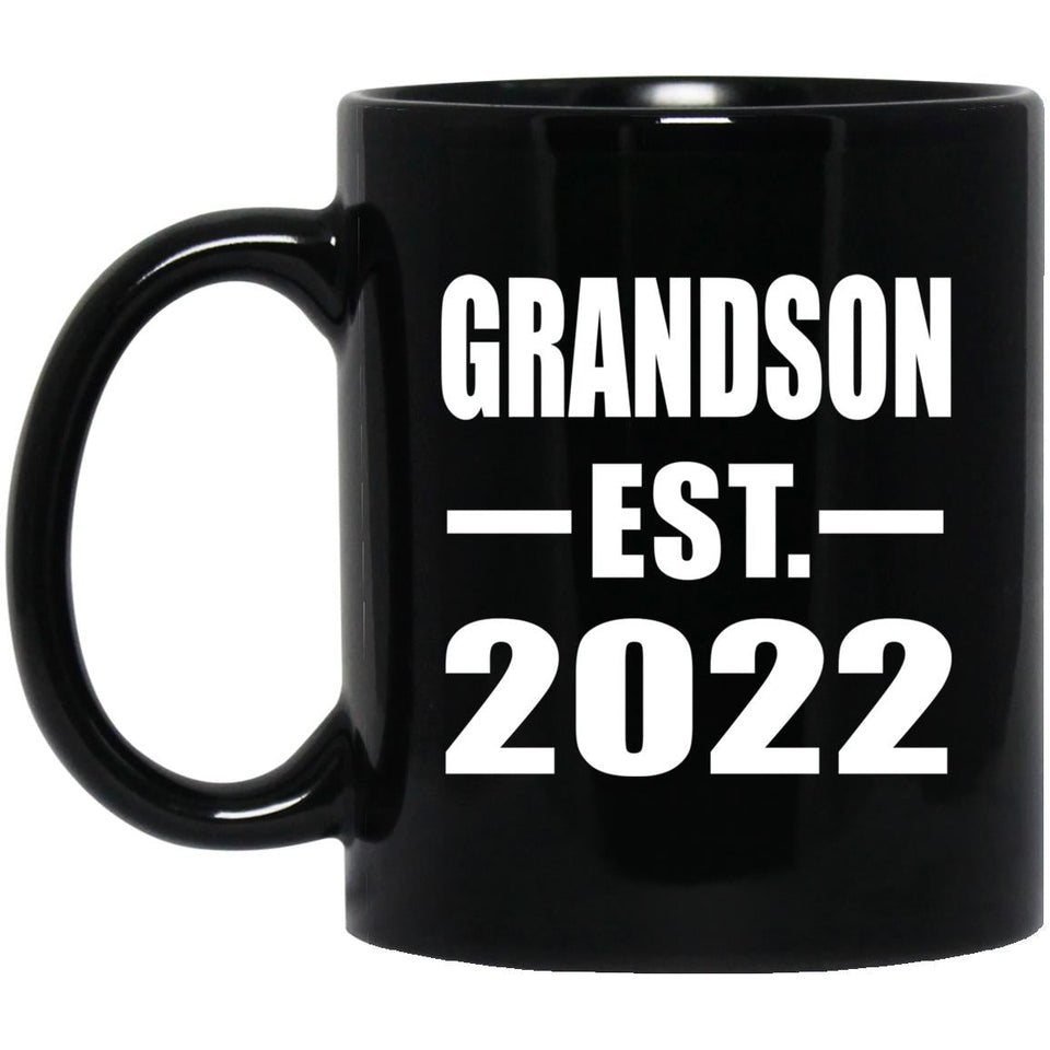 Grandson Established EST. 2022 - 11oz Coffee Mug Black