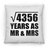 66th Anniversary Square Root of 4356 Years As Mr & Mrs - Throw Pillow