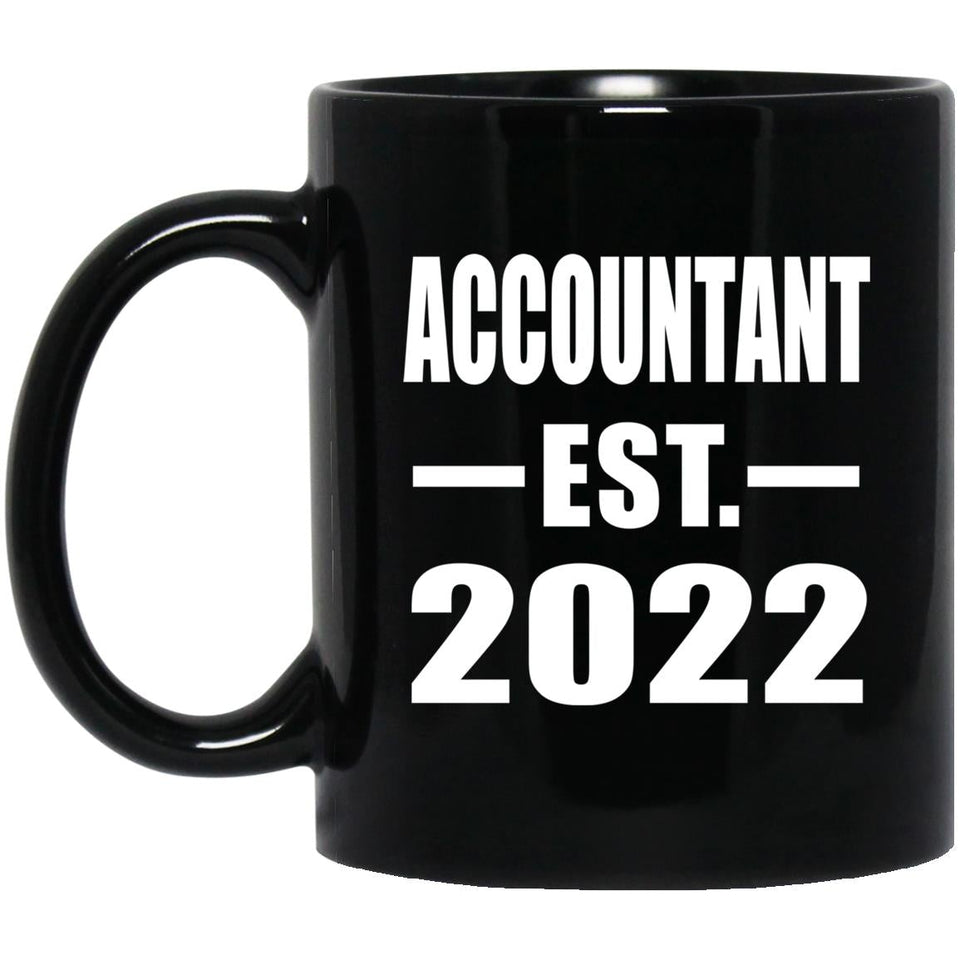Accountant Established EST. 2022 - 11oz Coffee Mug Black