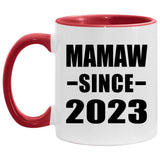 Mamaw Since 2023 - 11oz Accent Mug Red