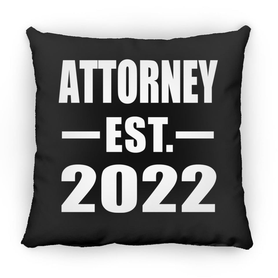 Attorney Established EST. 2022 - Throw Pillow Black