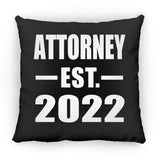 Attorney Established EST. 2022 - Throw Pillow Black